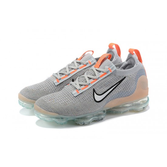 Air VaporMax 2021 Flyknit Grey Orange DH4084-002 Running Shoes Women's/Men's