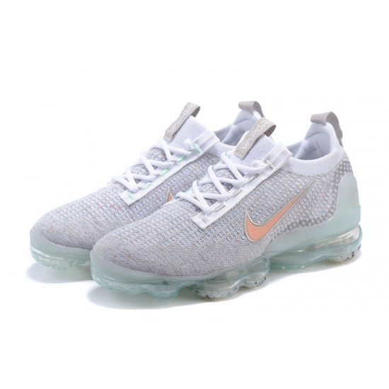 Air VaporMax 2021 Flyknit Grey Orange DH4090-002 Running Shoes Women's/Men's