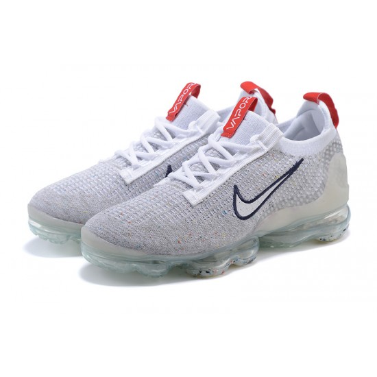 Air VaporMax 2021 Flyknit Grey Red DB1550-003 Running Shoes Women's/Men's