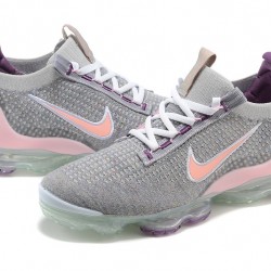 Air VaporMax 2021 Flyknit Grey and Pink Running Shoes Women's/Men's