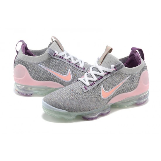 Air VaporMax 2021 Flyknit Grey and Pink Running Shoes Women's/Men's