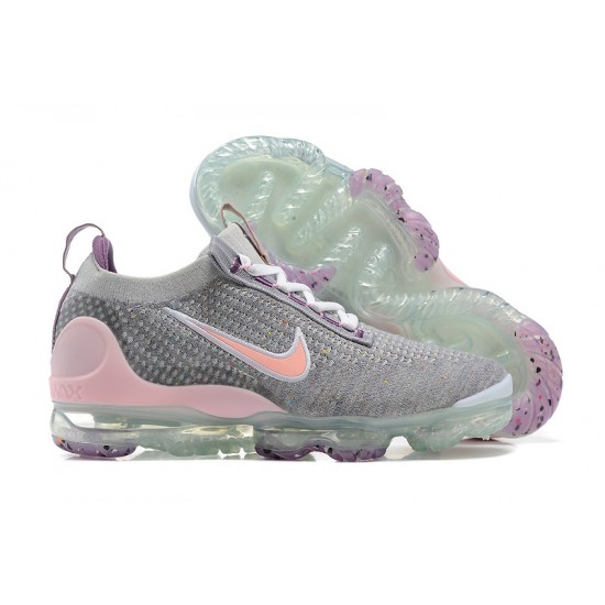 Air VaporMax 2021 Flyknit Grey and Pink Running Shoes Women's/Men's