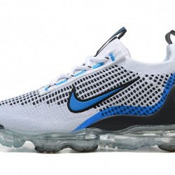 Air VaporMax 2021 Flyknit White Blue DM0025-001 Running Shoes Women's/Men's