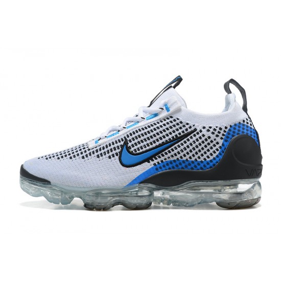 Air VaporMax 2021 Flyknit White Blue DM0025-001 Running Shoes Women's/Men's