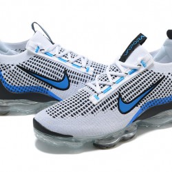 Air VaporMax 2021 Flyknit White Blue DM0025-001 Running Shoes Women's/Men's