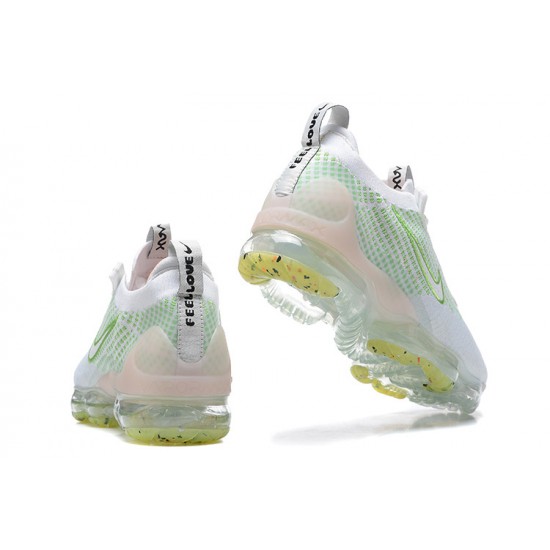 Air VaporMax 2021 Flyknit White Green FD0871-100 Running Shoes Women's/Men's