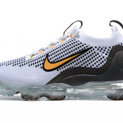 Air VaporMax 2021 Flyknit White Yellow and Black Running Shoes Women's/Men's