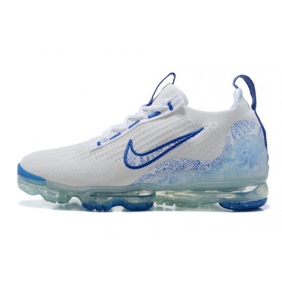 Air VaporMax 2021 Flyknit White and Blue Running Shoes Women's/Men's