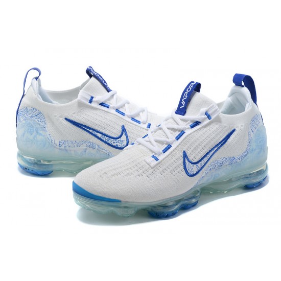 Air VaporMax 2021 Flyknit White and Blue Running Shoes Women's/Men's