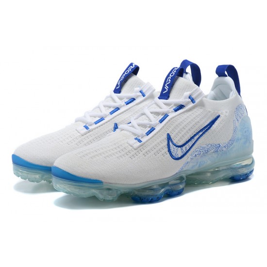 Air VaporMax 2021 Flyknit White and Blue Running Shoes Women's/Men's