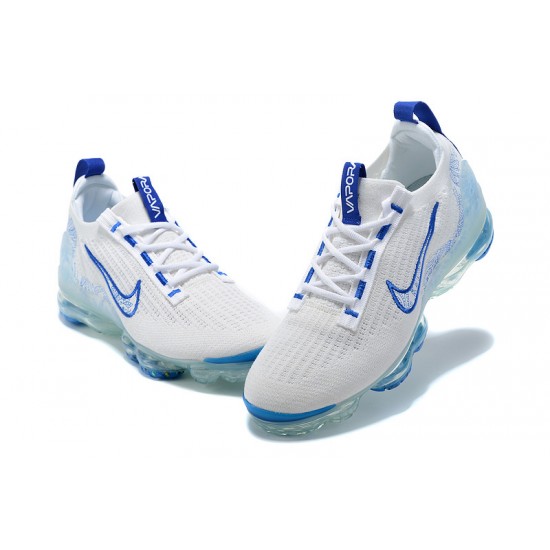 Air VaporMax 2021 Flyknit White and Blue Running Shoes Women's/Men's