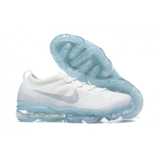 Air VaporMax 2023 Flyknit Pure Women's/Men's Platinum White Blue DV1678-002 Running Shoes