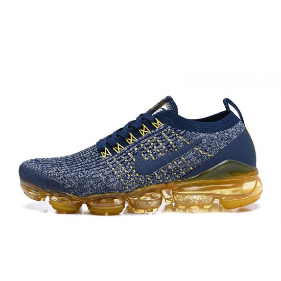 Air VaporMax Flyknit 3 Blue Yellow AJ6900-444 Running Shoes Women's/Men's