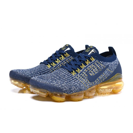 Air VaporMax Flyknit 3 Blue Yellow AJ6900-444 Running Shoes Women's/Men's