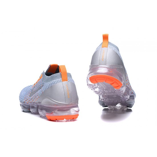 Air VaporMax Flyknit 3 Grey Orange AJ6900-003 Running Shoes Women's/Men's