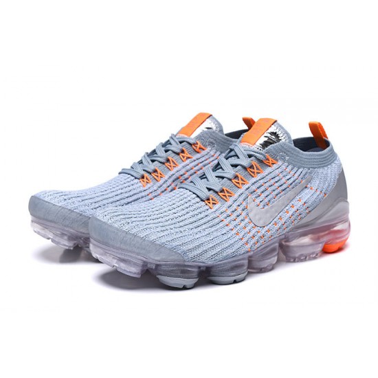 Air VaporMax Flyknit 3 Grey Orange AJ6900-003 Running Shoes Women's/Men's