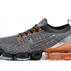 Air VaporMax Flyknit 3 Grey Orange AJ6900-024 Running Shoes Women's/Men's