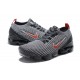 Air VaporMax Flyknit 3 Grey Red AJ6900-012 Running Shoes Women's/Men's