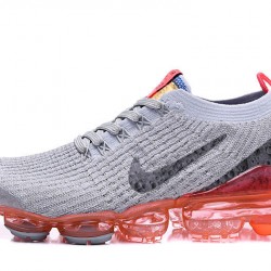 Air VaporMax Flyknit 3 Grey Red AJ6900-600 Running Shoes Women's/Men's