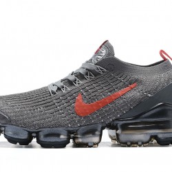 Air VaporMax Flyknit 3 Grey Red CT1270-001 Running Shoes Women's/Men's