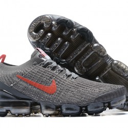 Air VaporMax Flyknit 3 Grey Red CT1270-001 Running Shoes Women's/Men's