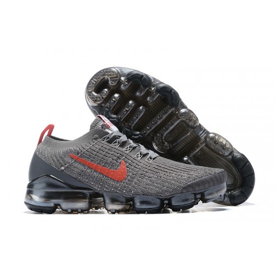 Air VaporMax Flyknit 3 Grey Red CT1270-001 Running Shoes Women's/Men's