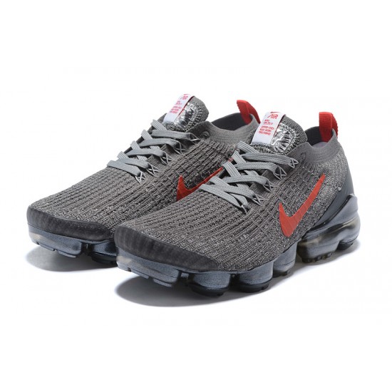 Air VaporMax Flyknit 3 Grey Red CT1270-001 Running Shoes Women's/Men's