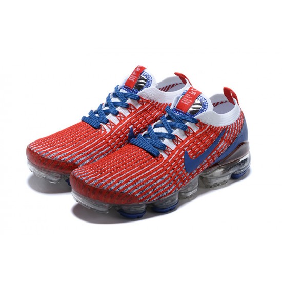 Air VaporMax Flyknit 3 Red Blue CW5585-100 Running Shoes Women's/Men's