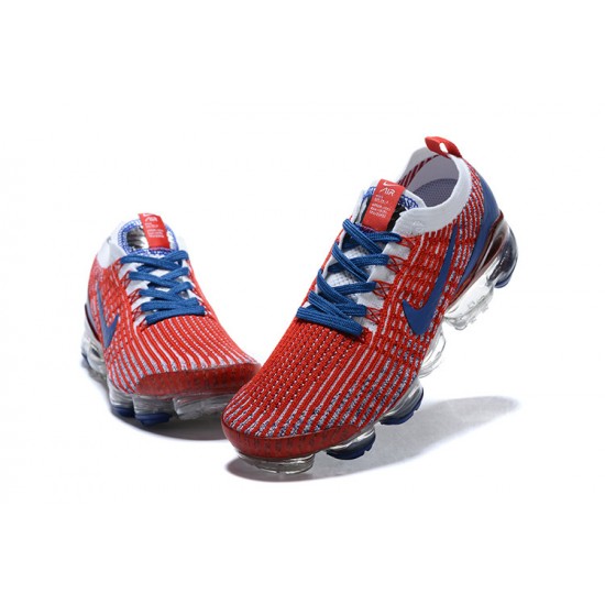 Air VaporMax Flyknit 3 Red Blue CW5585-100 Running Shoes Women's/Men's