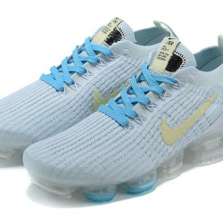 Air VaporMax Flyknit 3 White Blue AJ6910-500 Running Shoes Women's/Men's