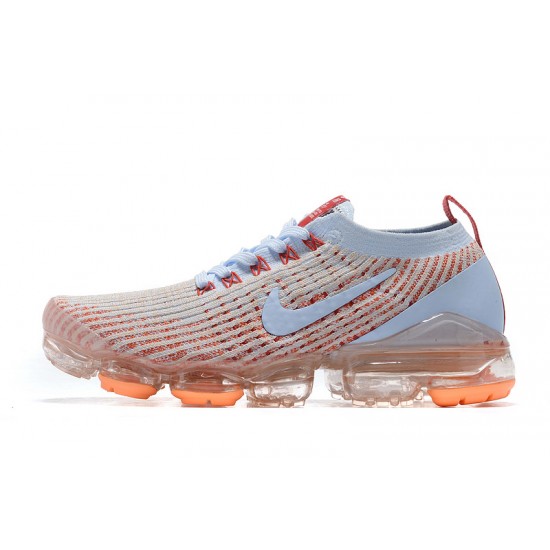 Air VaporMax Flyknit 3 White Orange AJ6910-400 Running Shoes Women's/Men's