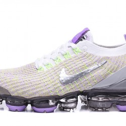 Air VaporMax Flyknit 3 White Purple AJ6900-102 Running Shoes Women's/Men's