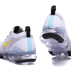 Air VaporMax Flyknit 3 White Yellow AJ6900-103 Running Shoes Women's/Men's