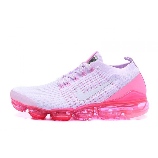 Air VaporMax Flyknit 3 White Pink AJ6910-005 Running Shoes Women's