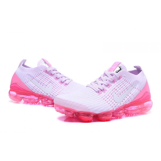 Air VaporMax Flyknit 3 White Pink AJ6910-005 Running Shoes Women's