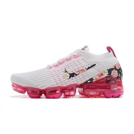 Air VaporMax Flyknit 3 White Pink AJ6910-601 Running Shoes Women's