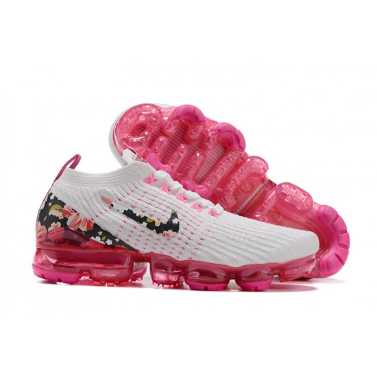 Air VaporMax Flyknit 3 White Pink AJ6910-601 Running Shoes Women's