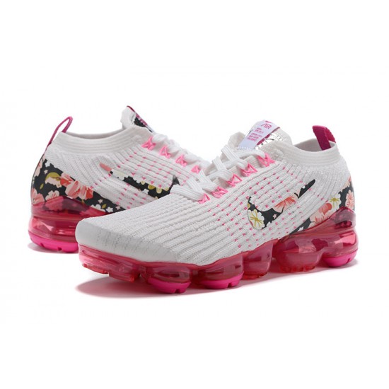 Air VaporMax Flyknit 3 White Pink AJ6910-601 Running Shoes Women's