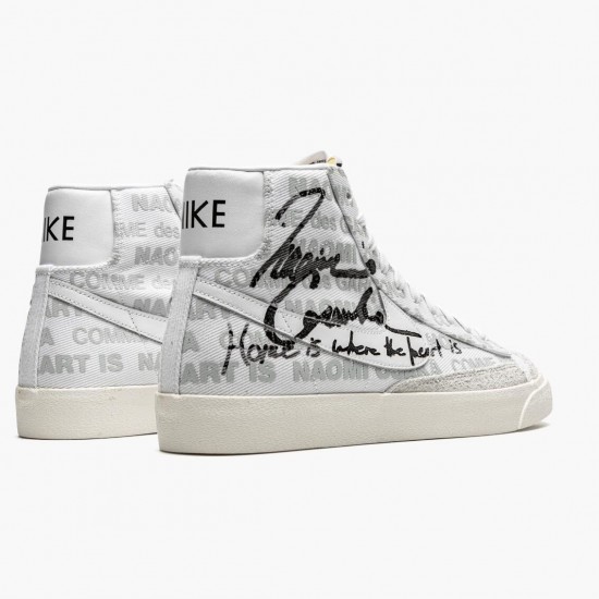 Nike Blazer Mid Comme des Garcons x Naomi Osaka DA5383 100 Women And Men Sports Shoes