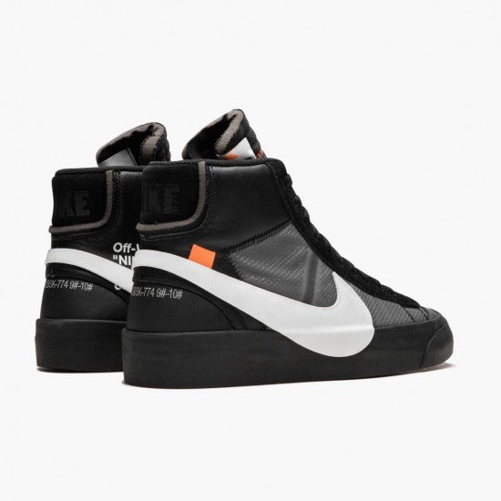 Nike Blazer Mid Off White Grim Reaper AA3832 001 Women And Men Sports Shoes