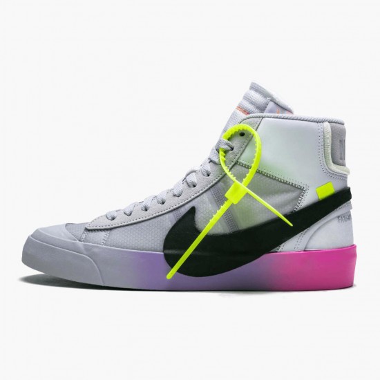 Nike Blazer Mid Off White Wolf Grey Serena Queen AA3832 002 Women And Men Sports Shoes