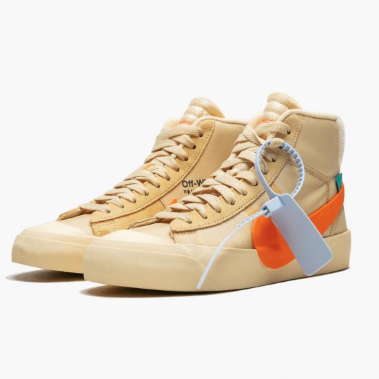 Nike Blazer Mid Off-White All Hallow's Eve AA3832 700 Women And Men Sports Shoes