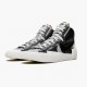 Nike Blazer Mid sacai Black Grey BV0072 002 Women And Men Sports Shoes