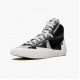 Nike Blazer Mid sacai Black Grey BV0072 002 Women And Men Sports Shoes