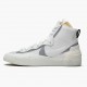 Nike Blazer Mid sacai White Grey BV0072 100 Women And Men Sports Shoes