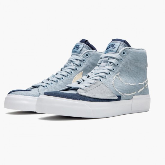 Nike SB Blazer Mid Edge Hack Pack Obsidian Mist CI3833 401 Women And Men Sports Shoes