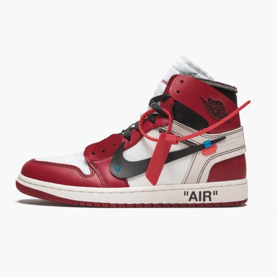 Air Jordan 1 Retro High Off White Chicago AA3834 101 Mens Sports Shoes