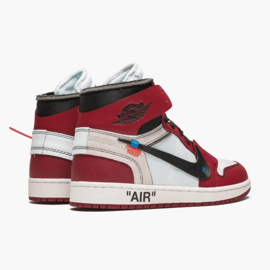 Air Jordan 1 Retro High Off White Chicago AA3834 101 Mens Sports Shoes