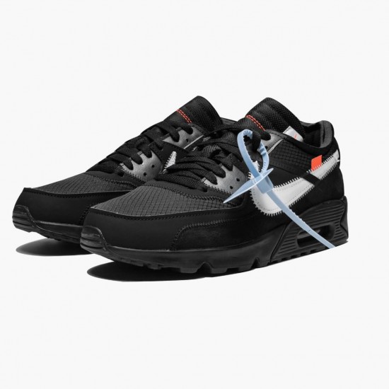 Nike Air Max 90 OFF WHITE Black AA7293 001 Women And Men Sports Shoes