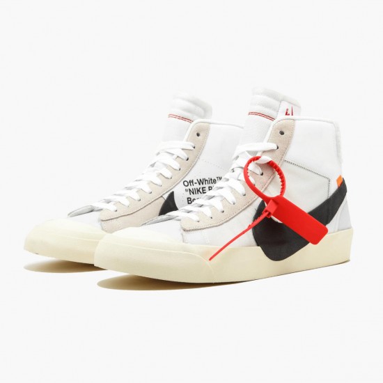 Nike Blazer Mid Off White AA3832 100 Women And Men Sports Shoes